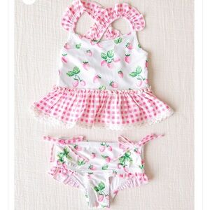 🍓Sz 6 SweetHoney Maddi Tankini - Sweet Berry 2 piece swimsuit!